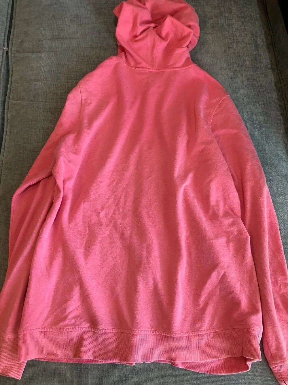 Columbia Womens XL Pink Full Zip Hoodie Jacket Tonal Print Pockets Outdoor